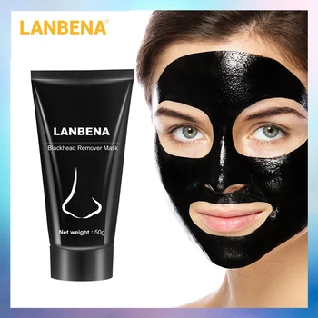 

LANBENA Blackhead Remove Face Masks Deep Cleansing Acne Treatment Peel Off Mask Oil Control Black Mud Facial Mask Face Skin Care