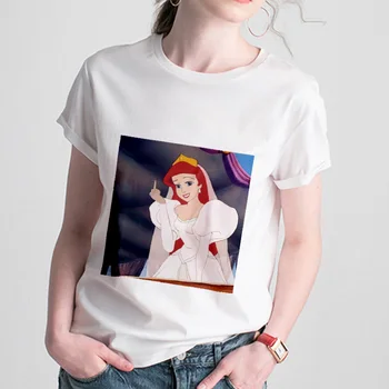 

2020 New summer spoof Snow White T shirts Women Harajuku funny printed Femme T-shirt Casual Tops Tee personality Women Tshirt