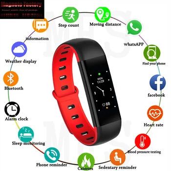 

ky101 Smart Bracelet Tracking Smart Watch Heart Rate Monitoring Function Suitable for IOS and Android PK xiaomi apple smart