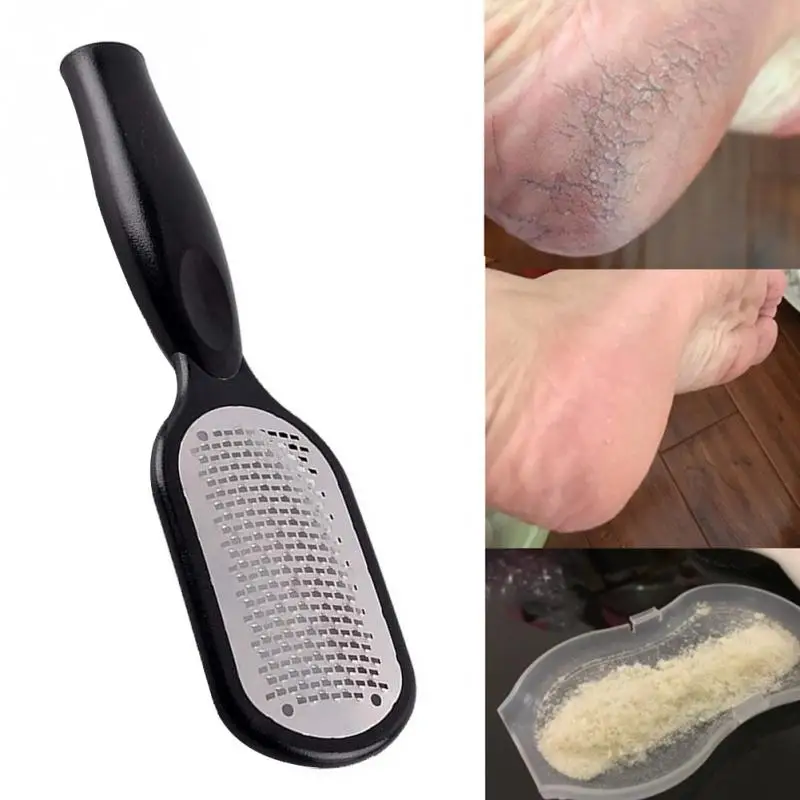 Pedicure Foot File Callus Remover Stainless Steel Foot Scraper Portable Rasp Colossal Foot Grater Scrubber Pro for Wet/Dry Feet