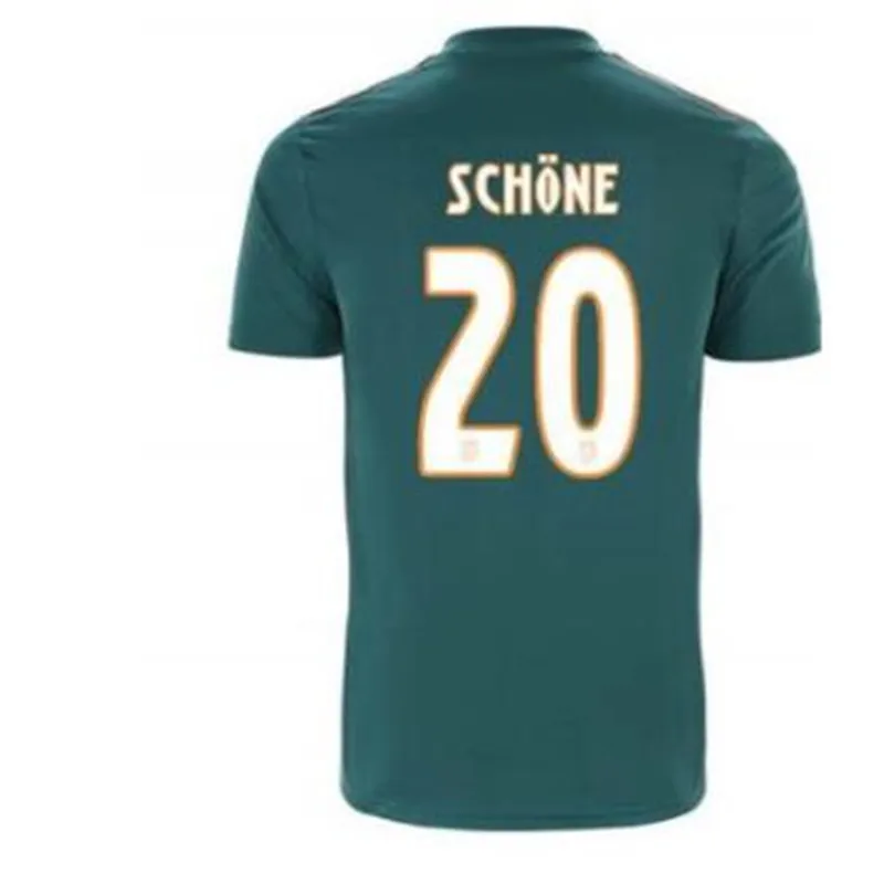 Ajaxe Джерси Домашняя футбольная рубашка DE JONG DE LIGT VAN DE BEEK NERES HUNTELAAR 19 20 Ajaxes TADIC ZIYECH футбольные рубашки - Цвет: shirt