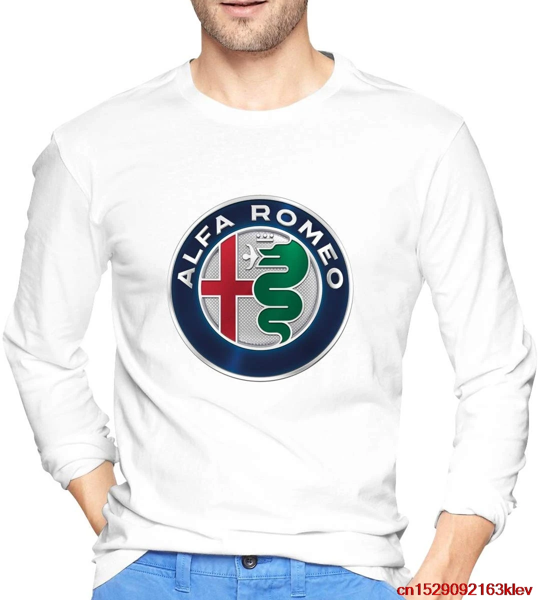 FGHFG Mens T-Shirts Al-FA Ro-meo Long Sleeve Raglan Baseball Tees Unisex men women t shirt |