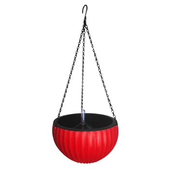 

4 Colors Thickened Automatic Water Suction Plastic Flowerpot Round Flower Hanging Basket for Home Garden Decoration 160x260cm