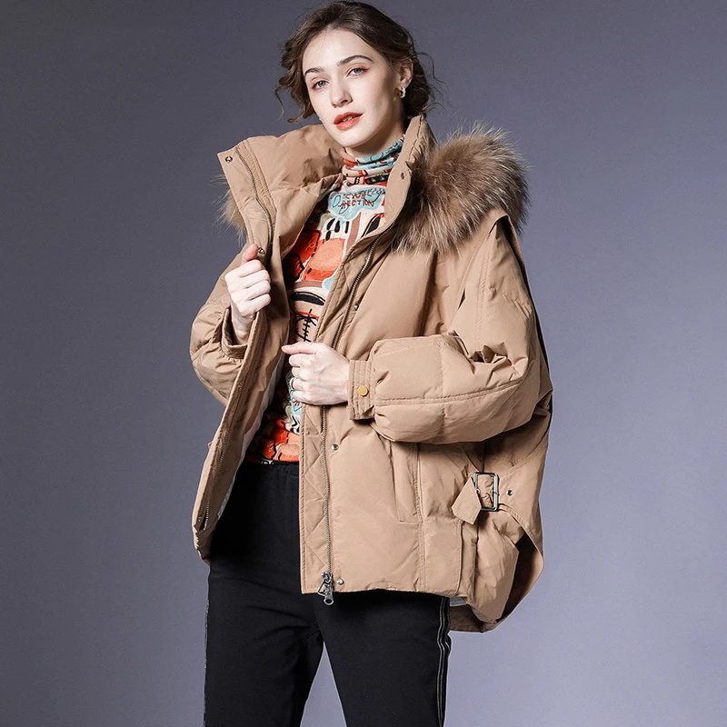 

Female Hit Overcoat Thick Warm White Duck Down Parkas Demi-season Loose Casual Long Women's Winter Puffer Down Jacket Coats