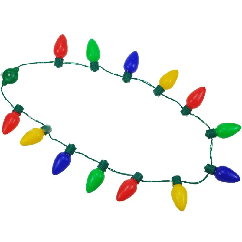 3 шт. светодиодный светильник Рождественские лампочки ожерелье Уродливые Рождественские вечерние мигающие ожерелья