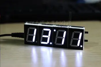 

1PCS White Digital LED Electronic Microcontroller Clock Screen Display time NEW diy electronics