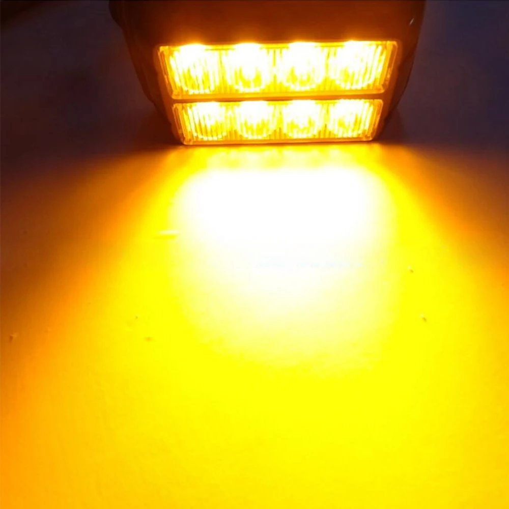 VGETTING высокое Мощность 8xLEDs Двухрядные 12 V/24 V проблесковый маячок транспортного средства Строб аварийного Предупреждение светильник для автомобилей Грузовик боковой светильник