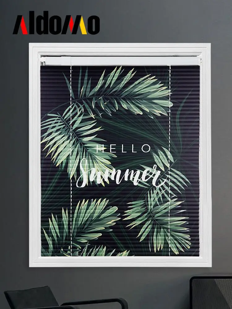 

Printed Aluminum Venetian INS Style Geometric Patterns Printing Customized Curtain Shading