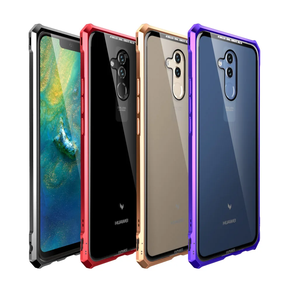Nohon чехол с металлической рамкой для huawei mate 20 Pro, прозрачная задняя крышка из закаленного стекла для huawei mate 20 X mate 20 Lite, алюминиевый бампер