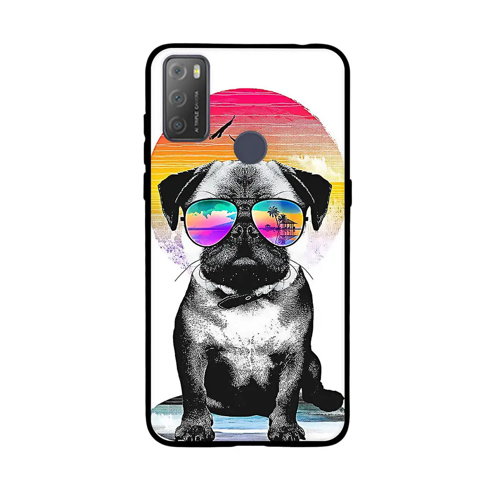 mobile phone pouch Cute Fashion Printed Phone Case For Alcatel 1L 2021 Soft TPU Silicone Coque For Alcatel 1S 3L 2021 Back Cover Animal Capa wallet cases Cases & Covers