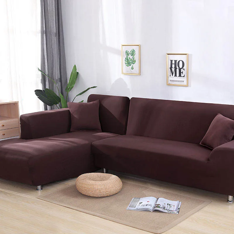 L-образный чехол для дивана, 2 шт., чехол для углового дивана, винно-красного цвета, плотный чехол для дивана, эластичный, если l-стиль, секционный угловой диван