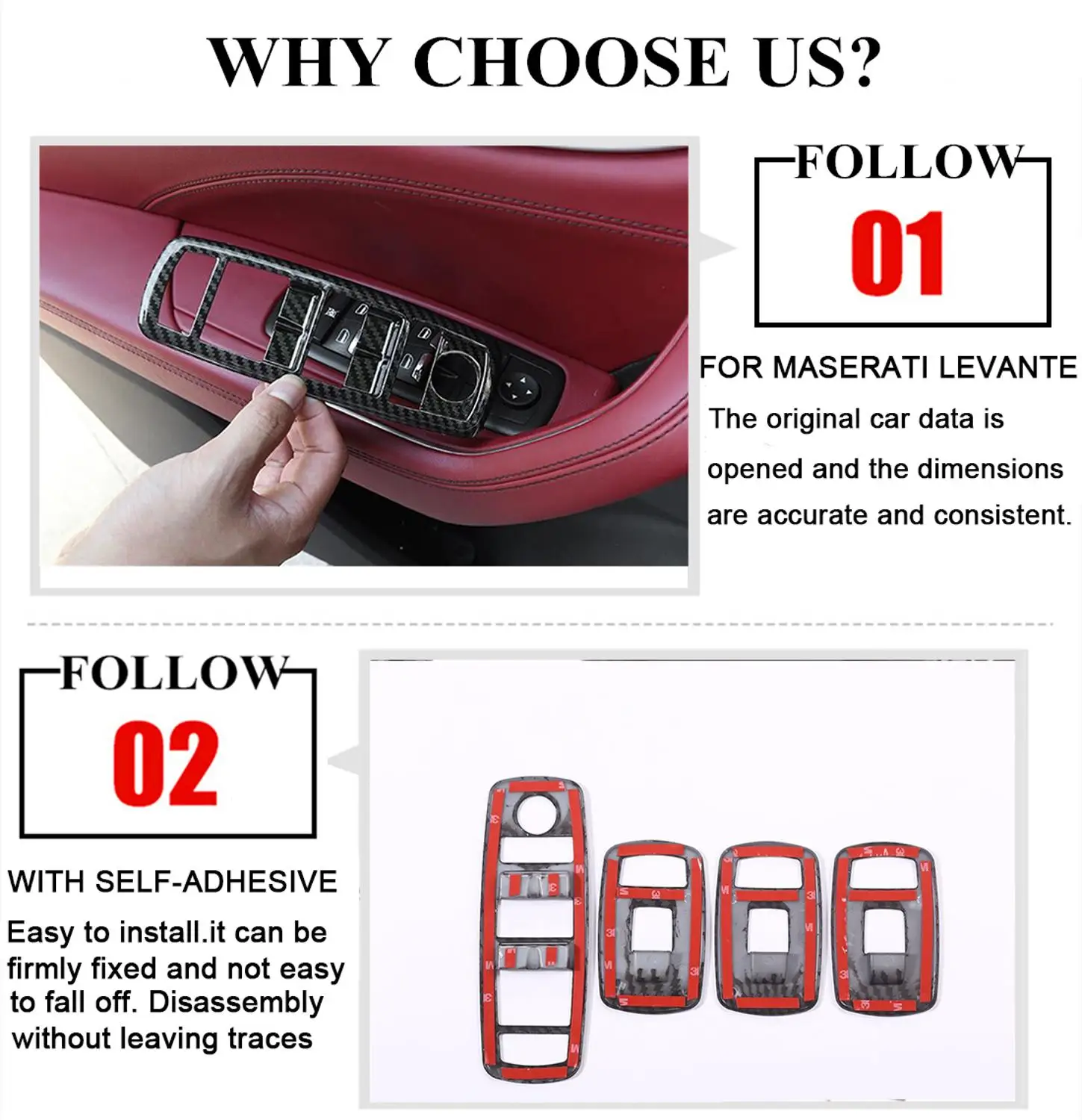Для Maserati Levante Кнопка Подъема Окна крышка отделка автомобиля интерьерные аксессуары углеродное волокно/серебро ABS автомобильный Стайлинг