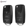 KEYYOU-funda plegable de 2 botones para llave remota de coche carcasa de llave abatible plegable para Volkswagen Vw Jetta Golf Passat Beetle Skoda Seat Polo B5 ► Foto 1/6