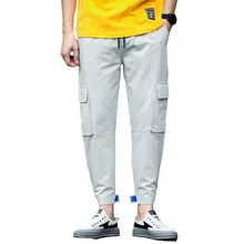 Весна, стиль, мужской свободный комбинезон со шнуровкой, 9 точек, повседневный комбинезон, модные штаны-шаровары для подростков