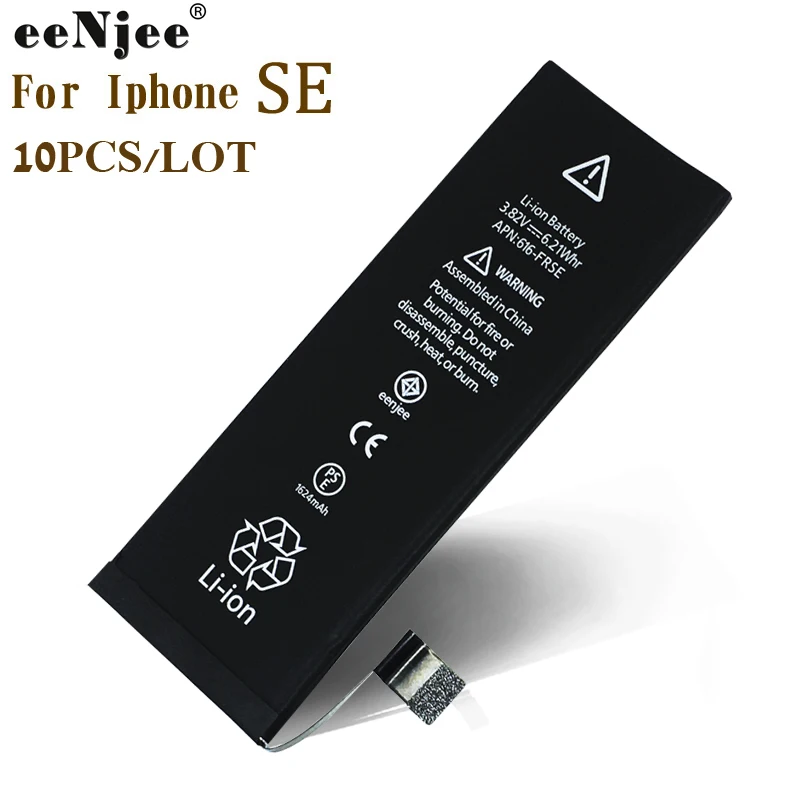 Eenjee 10pcs Org Ic Cell Phone Battery For Iphone Se 1624mah Mobilephone Replacement Part 100 Test 0 Cycle Oem Mobile Phone Batteries Aliexpress