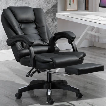 

Computer Gaming Chair Lying Massage Lifting Rotatable Armchair Footrest Office Adjustable Swivel Leather Executive Massage Chair
