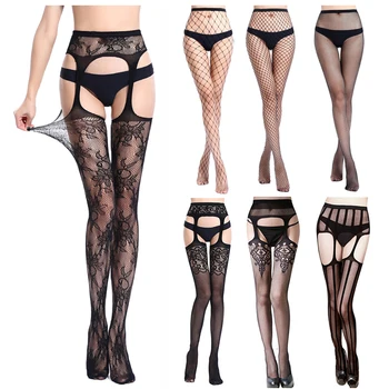 

Women Stocking Collant Femme Lace Sexy Tights Transparent Slim Fishnet Elastic Nylon Stockings Pantyhose Tights Lingerie