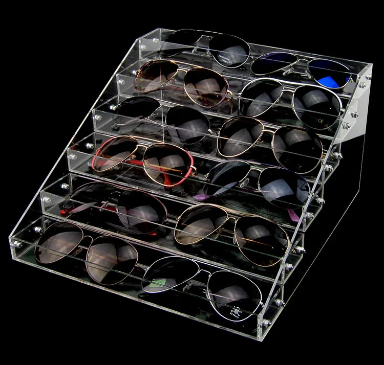 5cm Wide Acrylic Sunglasses Display Stand Eyeglasses Showing Rack Shelf