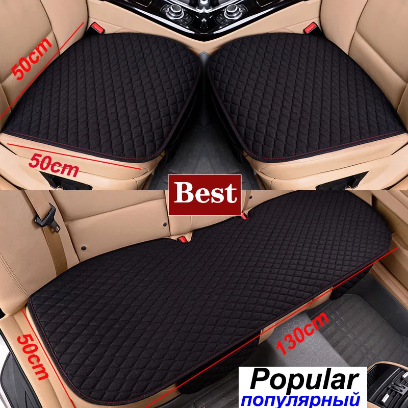 

Car Seat Cover Linen Fabric Four Seasons Front Rear Flax Cushion Protector Mat Pad auto Seat cover Universal car accessories