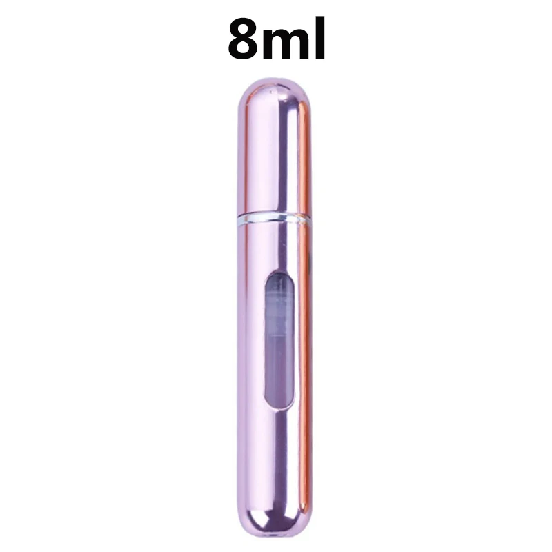 8ml bright pink 5/8 мл многоразовый нагреваемый парфюмерный флакон с распылителем Алюминий распылитель Портативный, косметичка для путешествий, контейнер флакон духов распылитель контейнер - Цвет: 8ml bright pink