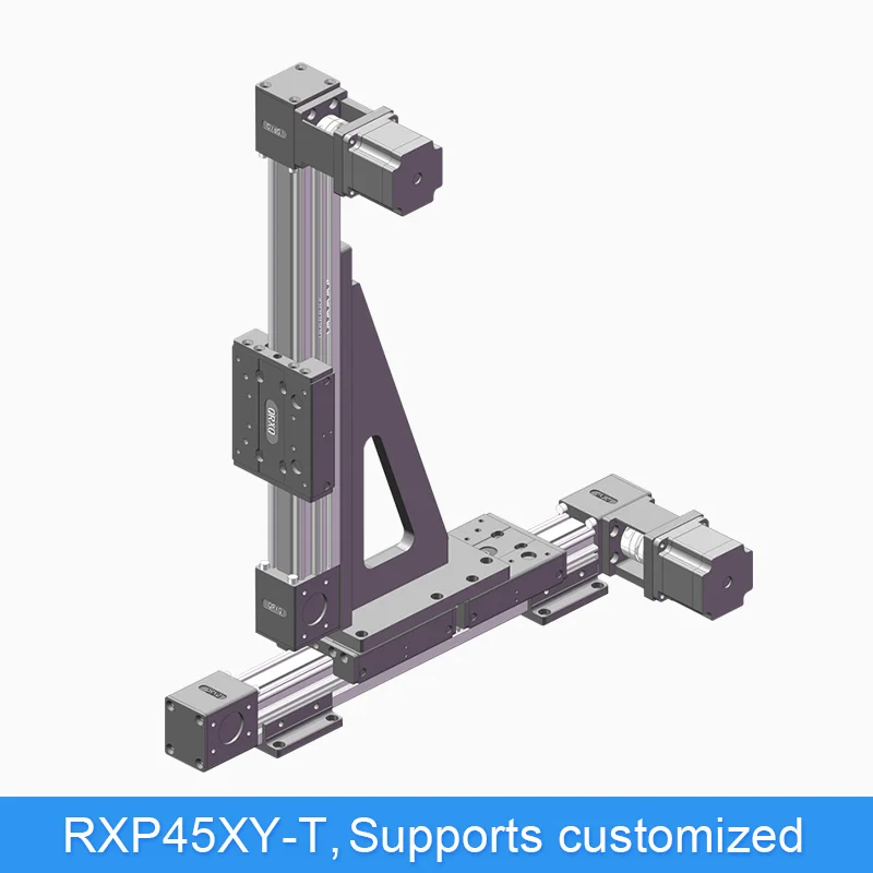 Two axis simple gantry electric synchronous belt slide linear module XY axis industrial manipulator linear guide