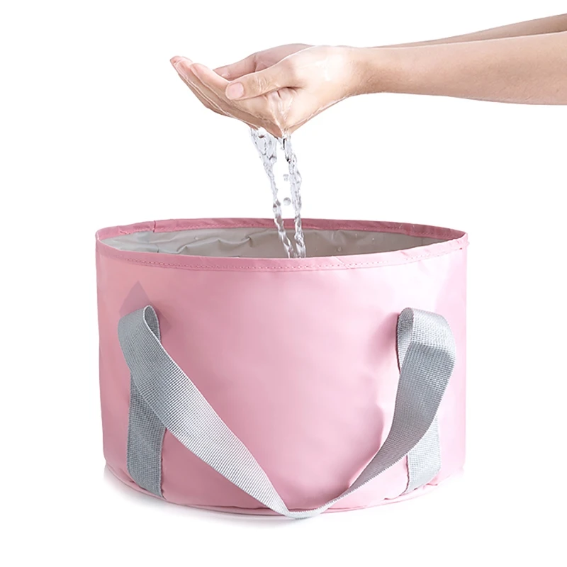 

Portable Washbasin Outdoor Travel Camping Fishing Washbasin Foot Basin Bucket Washing Bag Water Barrel Storage Container