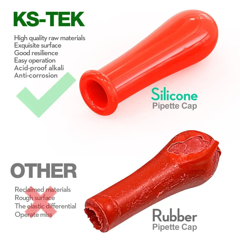 Glass Dropper Pipette silicone Head Lab Laboratory Equipment by Ks-Tek