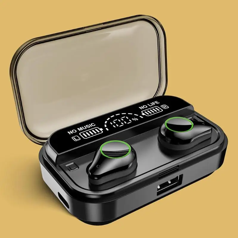 T10 TWS Bluetooth 5,0 Hi-Fi стерео наушники с сенсорным управлением IPX7 Водонепроницаемая беспроводная гарнитура со светодиодный чехол для зарядки с цифровым дисплеем