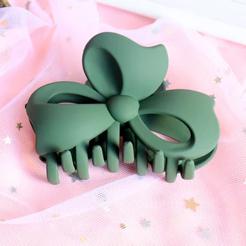 

Stylish Simple Frosted Large Hair Clip Bow Shape Hairpin Women's Hair Accessory HJL2019