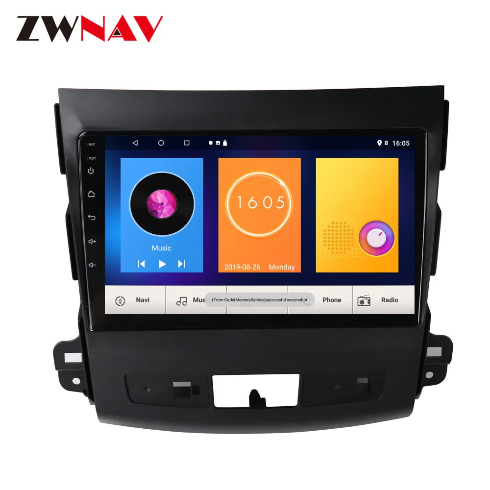 Top Android 9 Car No DVD player GPS Navigation for Mitsubishi Outlander/Citroen C-Crosser/Peugeot 4007 radio tape recorder head unit 3