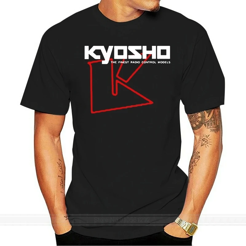 Футболка Kyosho мужская с рисунком летняя хлопковая тенниска RC Racing размеры от S до 5XL