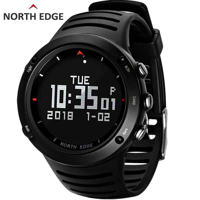 NORTH EDGE мужские спортивные цифровые часы для бега плавания спортивные часы альтиметр барометр компас термометр погода для мужчин