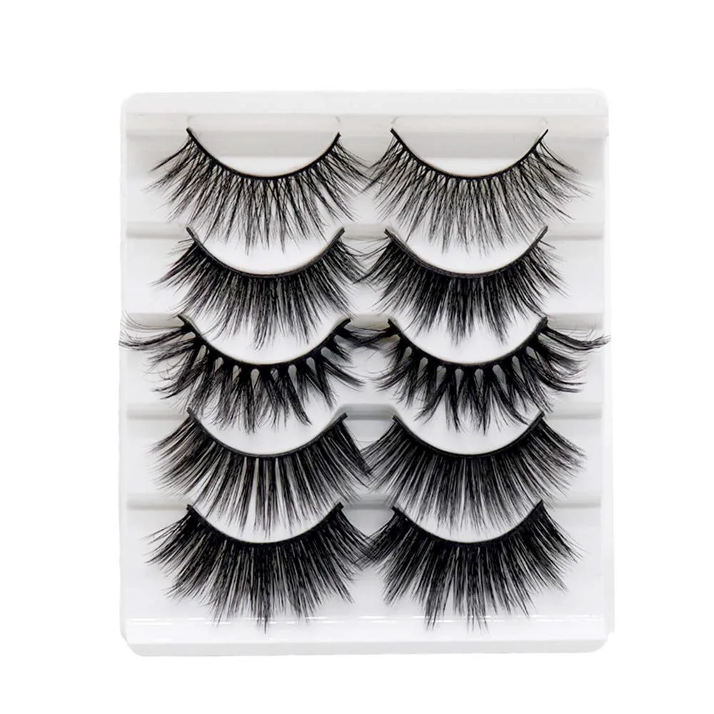 

5pairs Eyelashes Mink Eyelashes Thick Natural Long False Eyelashes 3D Mink Lashes High Volume Soft Dramatic Eye Lashes Makeup