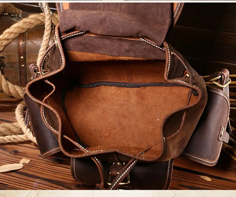 Crazy horse мужской рюкзак из натуральной кожи, деловая сумка для ноутбука, винтажный рюкзак для путешествий из коровьей кожи, мужской рюкзак, школьные сумки