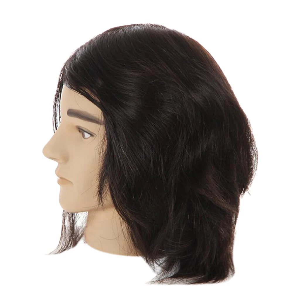 black male mannequin head with hair
