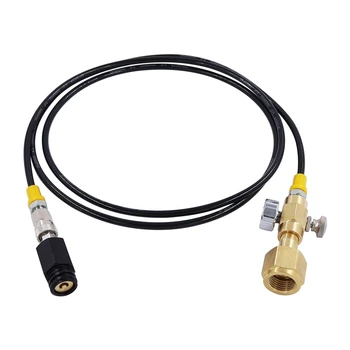 

Soda Stream CO2 Cartridges 79 Inches External Hose Direct Adapter Soda Maker Connector with Pressure Gauge to CGA320