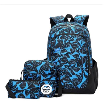 

Student Style Backpack Three-piece Set Sports Backpack New Wear-resistant Leisure Travel Backpack Large-capacity Schoolbag