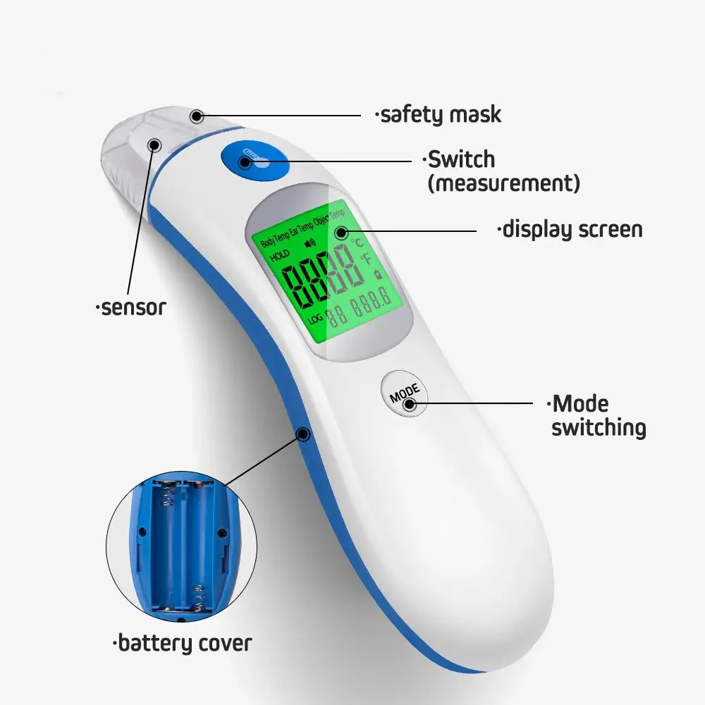 Litake ANENG 202 цифровой термометр для детей и взрослых Бесконтактный инфракрасный Лоб ухо ЖК Электрический термометр