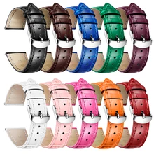 Ремешок для часов из натуральной кожи для мужчин и женщин 12-24 мм, браслет с пряжкой, ремешок из кожи аллигатора для Tissot Seiko, аксессуары, браслет ремешок для часов часы мужские наручные