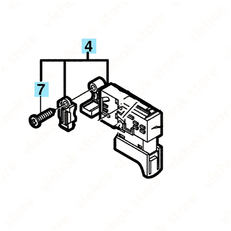 Переключатель для BOSCH GSB13 GSB16 GSB1800-2 GSB18-2 GSS180A-C GSS180 GEX270A GEX270AE PSB450 PSS200A 2607200526 |