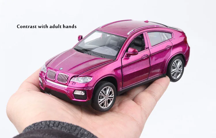1:32 модель литая под давлением машина SUV X6 имитация металлического сплава дисплей Автомобили огни игрушки для детей Подарки для детей