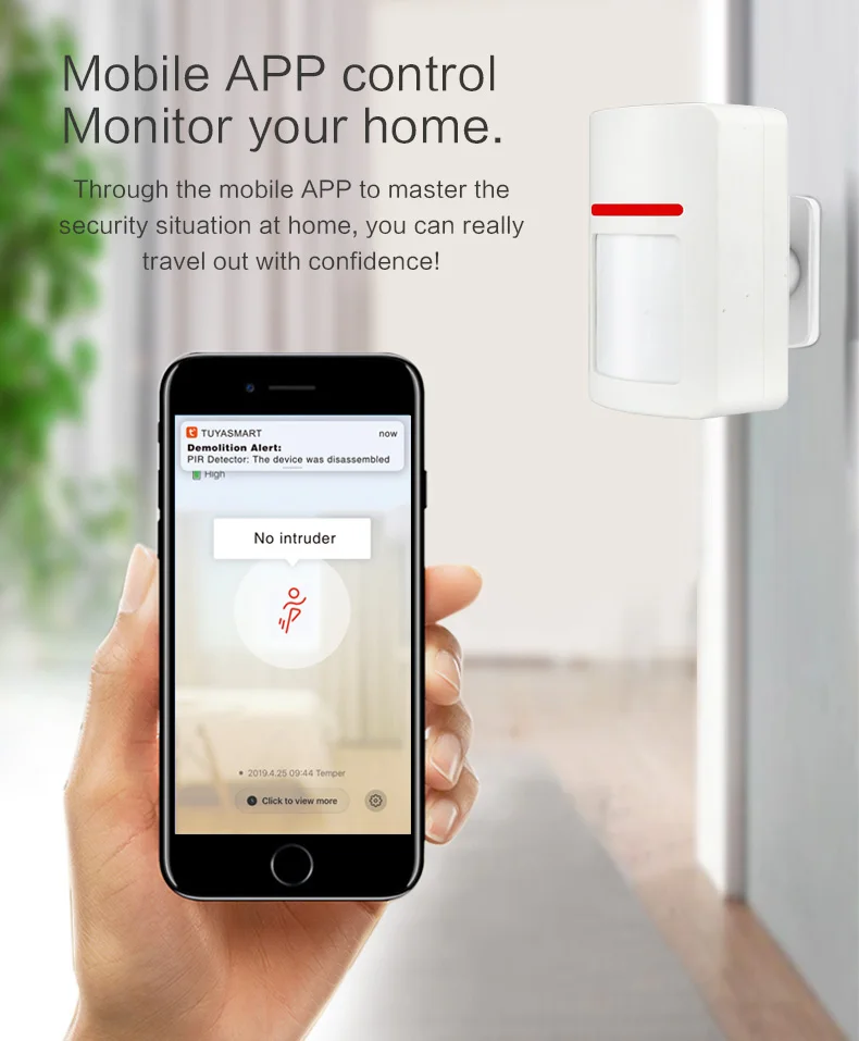Tuya Smart WiFi инфракрасный детектор движения PIR охранная сигнализация Совместимость Amazon Alexa Google Home IFTTT Tuya приложение дистанционное управление