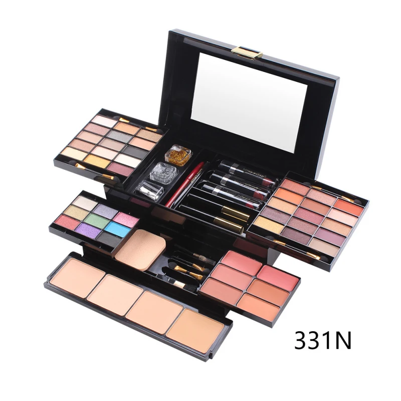 Portable Comestic Kits Complete Set Makeup Box Set Professional Makeup Box Lip Gloss Stylish Multi-function Quality Compact