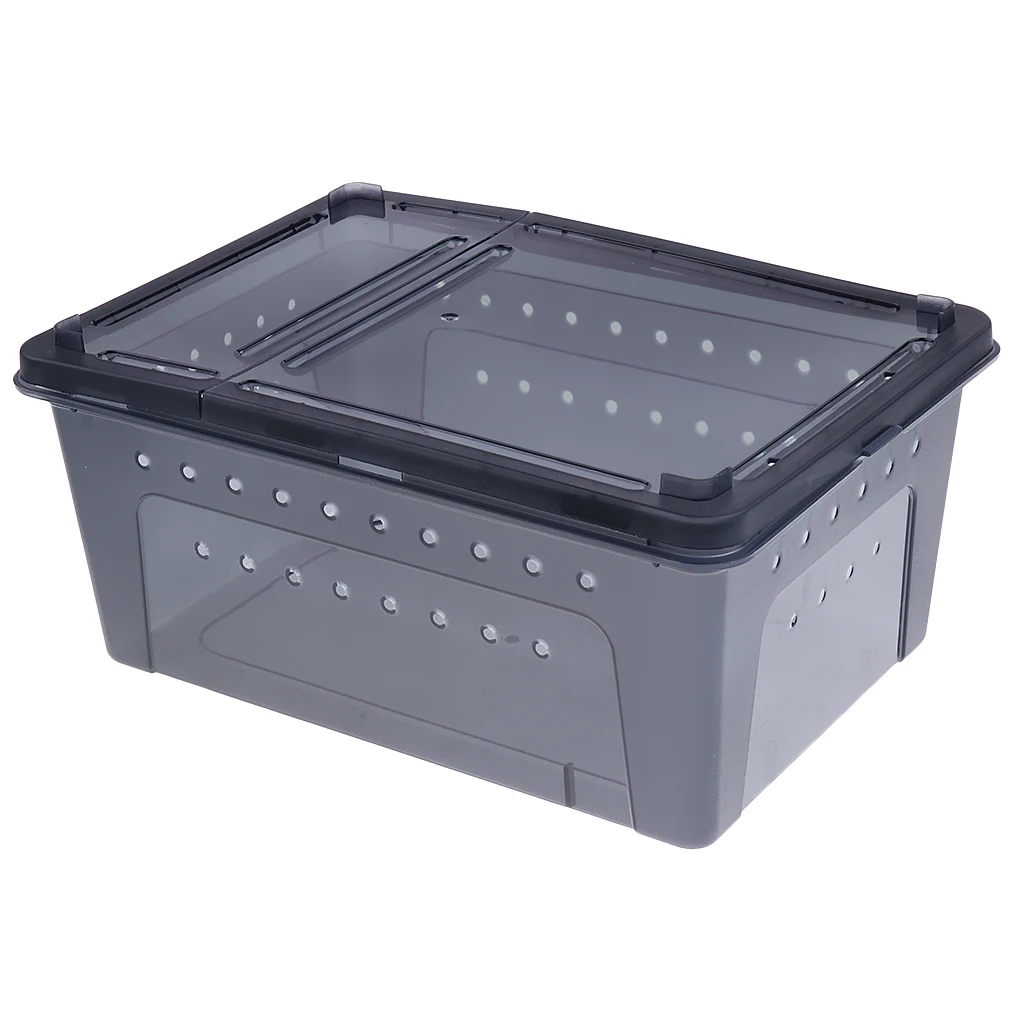 Reptile Terrarium Vivarium Tank Box Turtle Nursery Breeding Cage Spider Hiding Box Transport Case