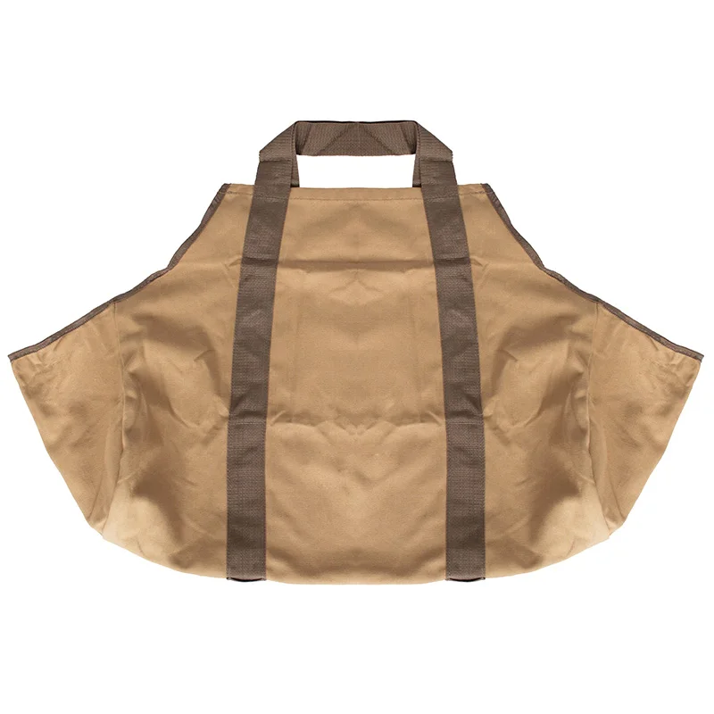 

Large Canvas Log Carrier Tote Bag Outdoor Camping Firewood Carrying Wood Holders Storage Bag