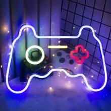 

16''x11''Game Shape Neon Signs For Wall Decor, gamepad Neon LED Signs For Bedroom And boys children’s Game playroom bar Decor