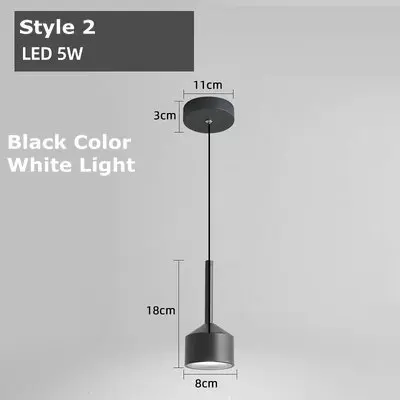Скандинавская подвеска у кровати светильник акриловый металлический белый черный минималистичный длинный кабель светодиодный подвесной светильник - Цвет корпуса: White Light