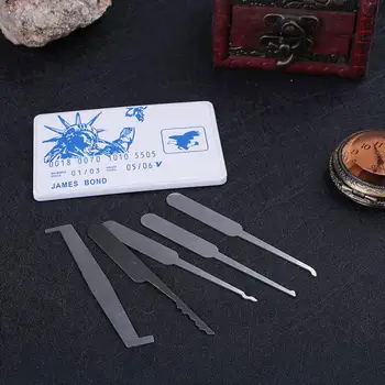 

Practical Spring Steel Key Extractor Tool Door Opener Lock Opening Tools Emergency Household Home Durable with Keychain Repair