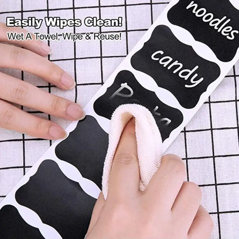 150pcs/roll Blank Chalkboard Labels Removable Sticker Kitchen Canning Mason Spice Jars Gift Packaging
