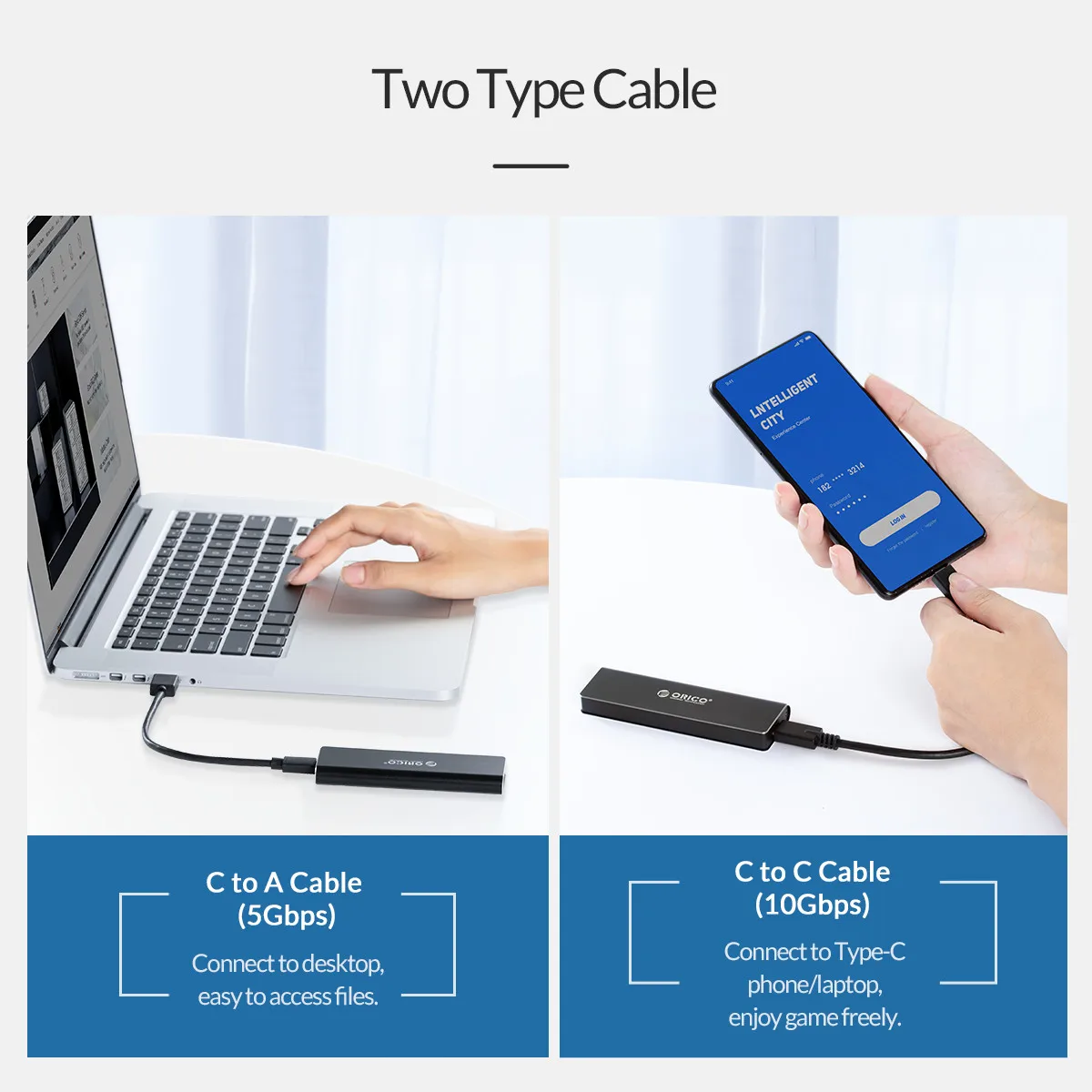 ORICO M.2 Накопитель SSD с протоколом NVME корпус Тип C USB 3,1 SSD корпус Поддержка 10 Гбит/с UASP M.2 USB NVME корпус алюминиевый жесткий диск коробка